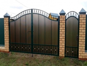 Кованые заборы с поликарбонатом 12 метров фото в Талдоме