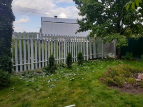 Забор из евроштакетника с забивными столбами 25 метров фото в Талдоме