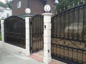 Кованые заборы с поликарбонатом 70 метров фото недорого
