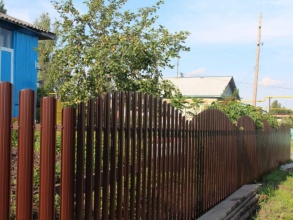 Забор из евроштакетника с утрамбовкой щебнем 48 метров фото в Талдоме