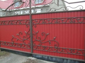 Кованые заборы с профнастилом 150 метров фото в Талдоме