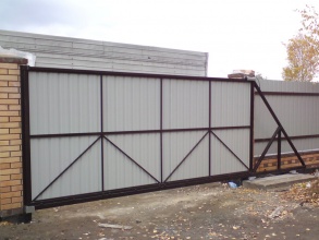 Ворота откатные с ручным управлением - пример 12 фото в Талдоме